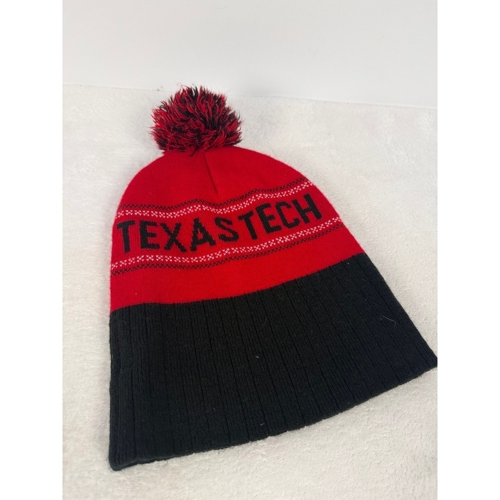 Texas Tech Red Raiders Knit Pom Beanie Hat NCAA Cap